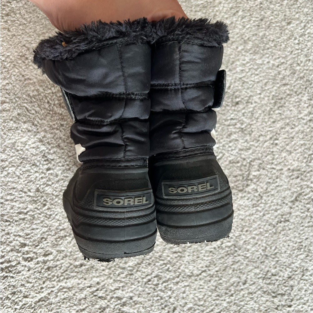 Sorel Snow Commander Kids Size 12 Winter Snow Boots Black Winter Boys - Picture 3 of 6